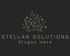 Astral Cosmic Precious Stone logo design