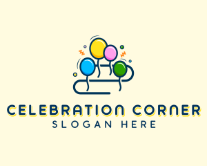 Birthday Celebration Balloon  logo design