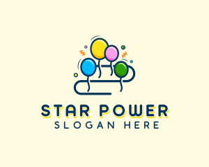 Birthday Celebration Balloon  logo design