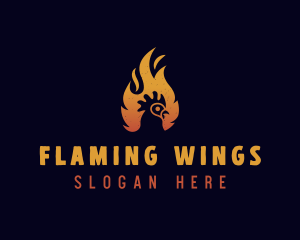 Chicken Flame Grill logo design