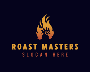 Chicken Flame Grill logo design