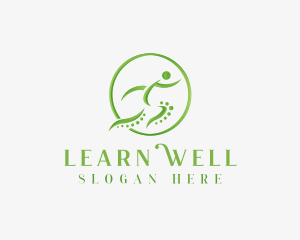 Human Running Wellness logo design