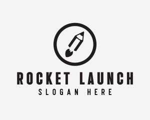 Rocket Launch Pencil  logo design