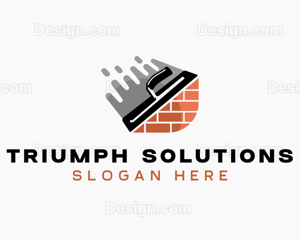 Plastering Trowel Masonry Logo