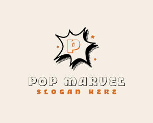 Retro Pop Art Comic logo