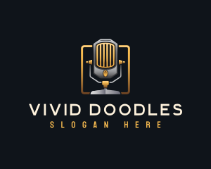 Broadcast Podcast Audio logo design