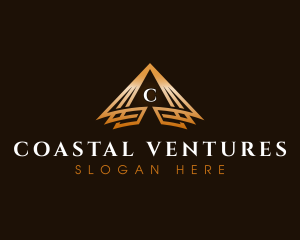 Triangle Finance Pyramid logo design