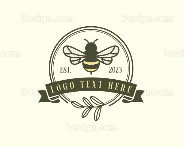 Natural Bee Leaf Logo