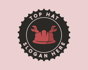 Construction Hat Wrench  logo design