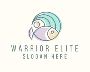 Fish Ocean Wave Logo