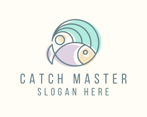 Fish Ocean Wave logo