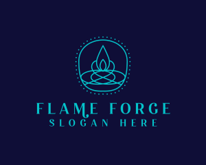 Light Candle Flame logo design