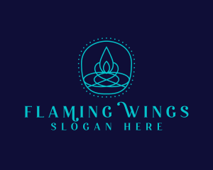 Light Candle Flame logo design