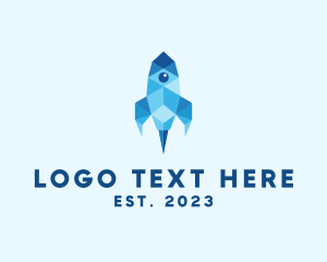 Geometric Tech Rocket logo