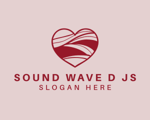 Wave Heart Support logo design