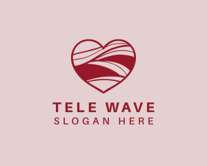 Wave Heart Support logo design