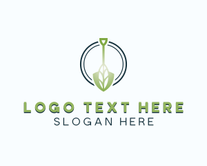 Lawn Shovel Landscaping Logo