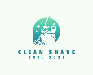 House Sanitation Cleaning Bucket logo design