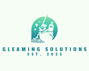 House Sanitation Cleaning Bucket logo