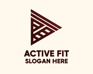 Active Sporty Play Button logo design