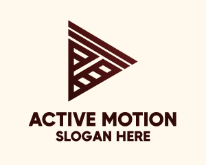 Active Sporty Play Button logo design