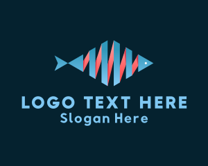 Aquatic Fish Ribbon logo