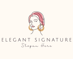 Elegant Woman Jeweler  logo design