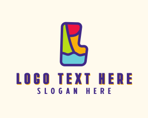 Colorful Letter L logo