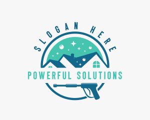 Residential House Pressure Washer  logo design