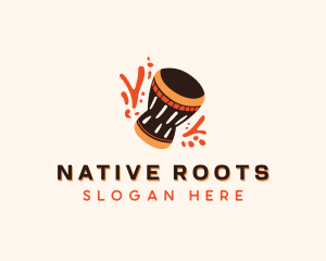 Native African Djembe logo design