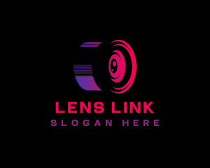 Media Camera Lens logo design