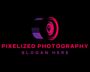 Media Camera Lens logo design