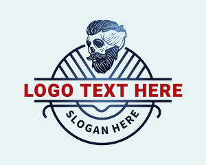 Skull Haircut Stylist logo