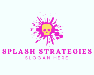 Skull Paint Splash logo