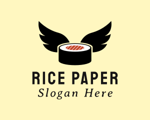 Japanese Sushi Wings logo design