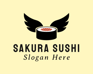 Japanese Sushi Wings logo design