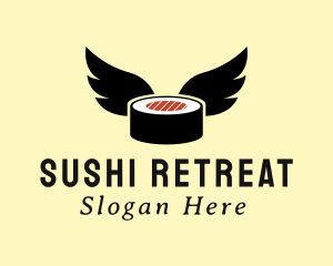 Japanese Sushi Wings logo design