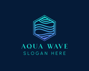 Creative Hexagon Wave logo