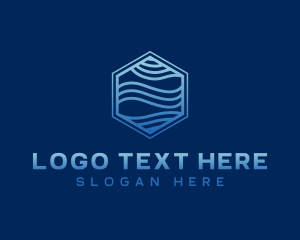 Creative Hexagon Wave logo design