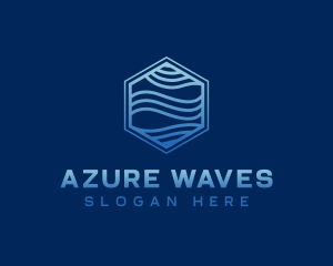 Creative Hexagon Wave logo design