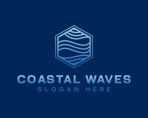 Creative Hexagon Wave logo design