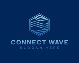 Creative Hexagon Wave logo design