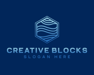 Creative Hexagon Wave logo design