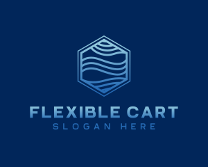 Creative Hexagon Wave logo design