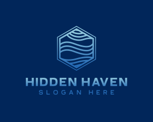 Creative Hexagon Wave logo design