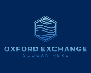 Creative Hexagon Wave logo design