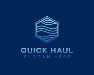 Creative Hexagon Wave logo design