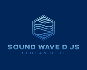 Creative Hexagon Wave logo design