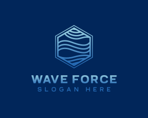 Creative Hexagon Wave logo design