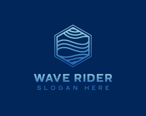 Creative Hexagon Wave logo design